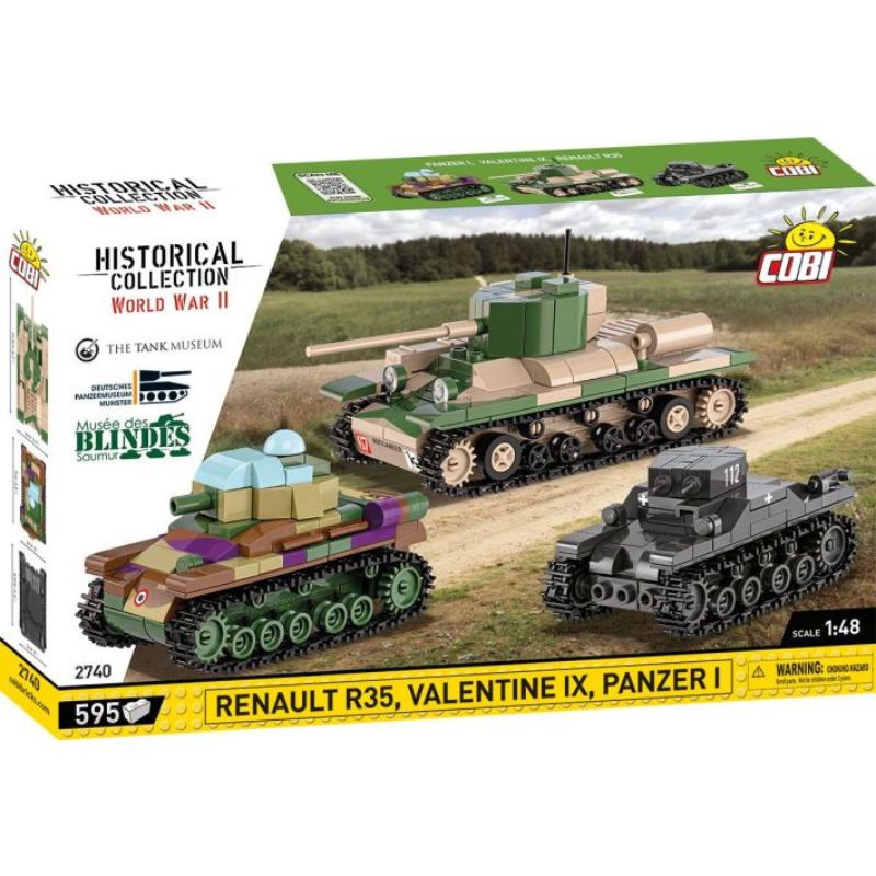 COBI 2740 Renault R35 - Valentine IX - Panzer I